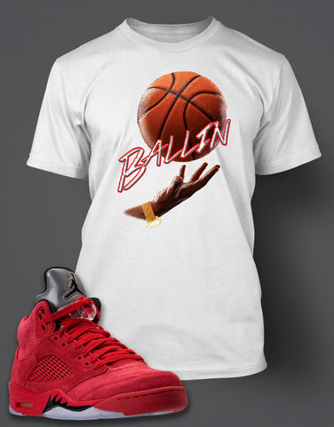 Tee Shirt To Match Retro J5 Flight Suit Shoe Basketball Ballin T Big Tall Small