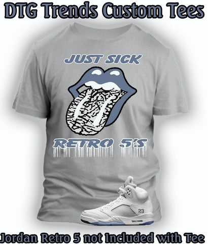 Just Sick Graphic Sneaker Sport Tee Shirt Match J5 Grey Pro Club Shaka Big Tall