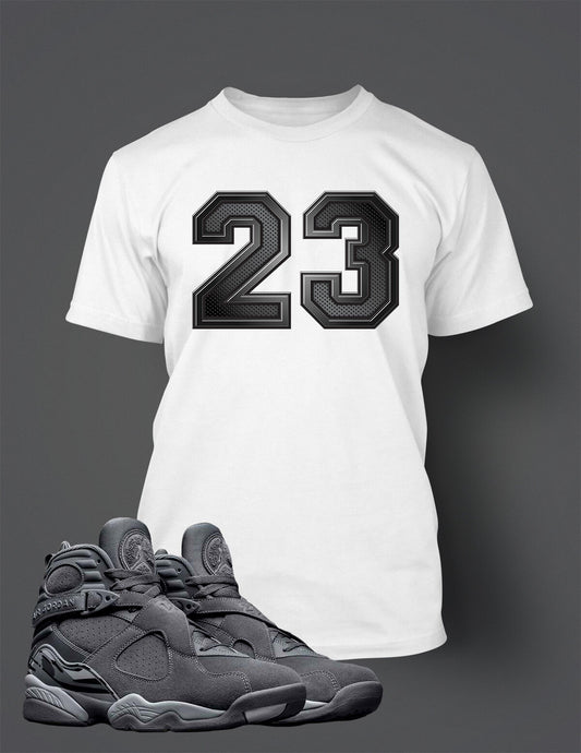 23 Graphic Sneaker Tee Shirt To Match Retro J8 Cool Gray Mens Big Tall Sm T