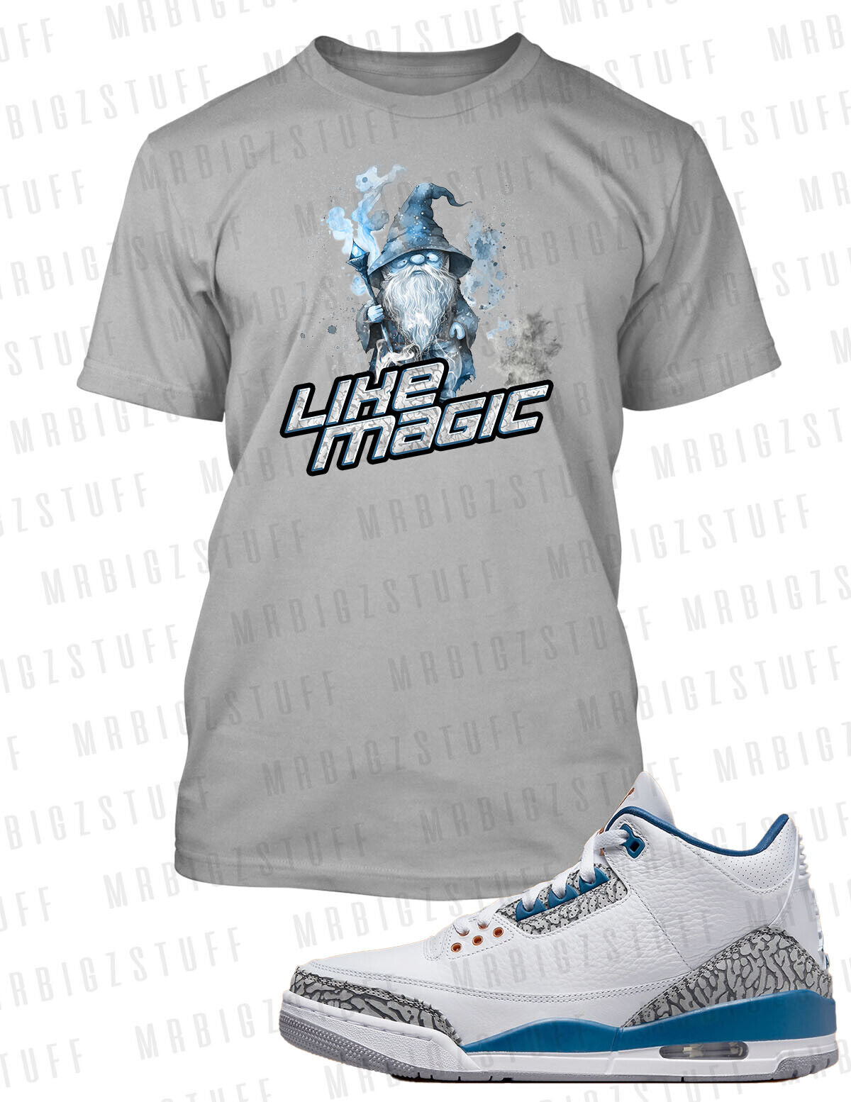 Wizard Like Magic Graphic Sneaker Tee Shirt To Match J3 Wizards Big Tall Sm T