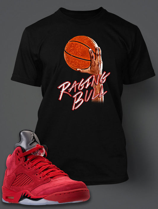 Sneaker Tee To Match Retro Air J5 Flight Suit Shoe Raging Bull Graphic T Shirt
