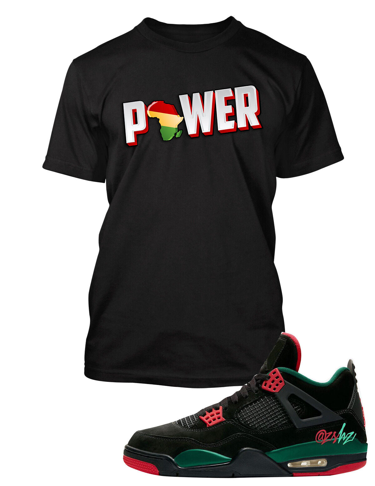 Power Graphic Sneaker Sport Tee Shirt Match J4 Do the Right Thing Pro Club Shaka