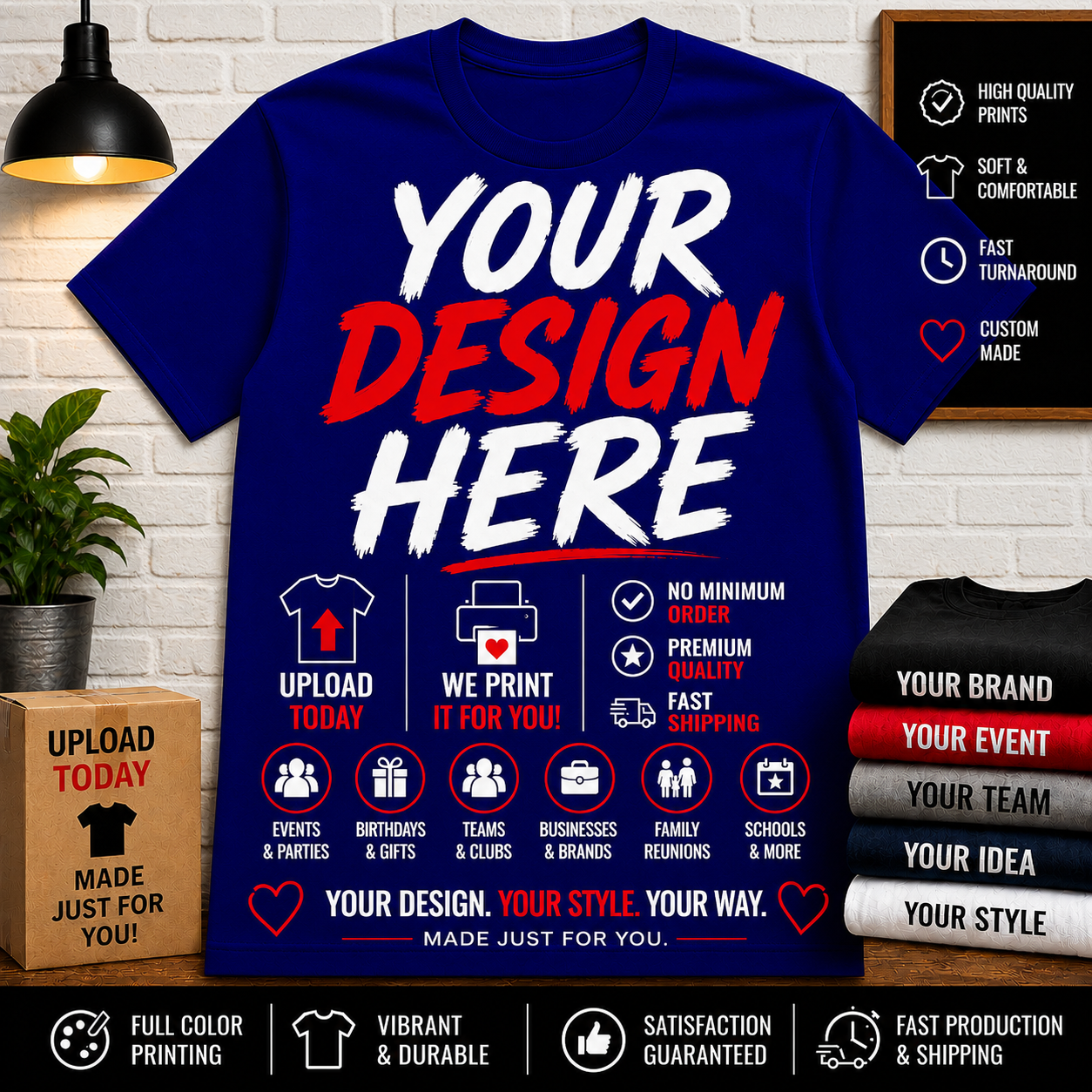 Your Custom Men's Heavyweight Short Sleeve Tee