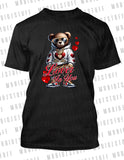 Valentine's Day Tee Shirt Teddy Love Bear Hip Hop Pro Club Shaka Sport Tee