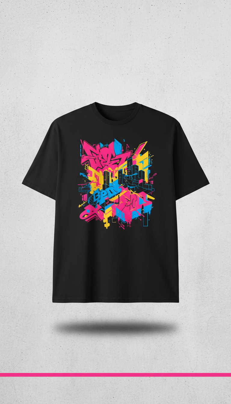 Graphic Tee with Urban Print