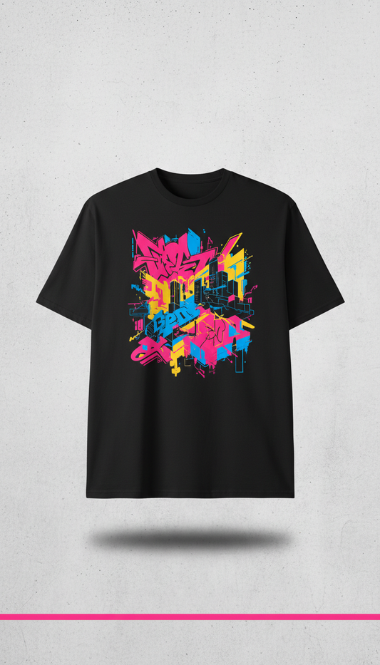 Graphic Tee with Urban Print