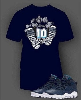 New 23 Graphic T Shirt to Match Retro Air Jordan 10 Light Smoke Shoe