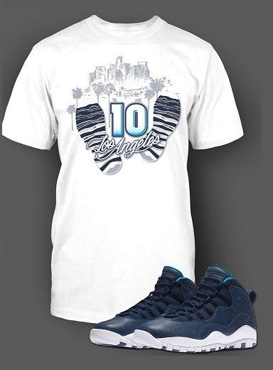 Drippin GG Graphic T Shirt to Match Air Jordan 10 Retro Gray Shoe