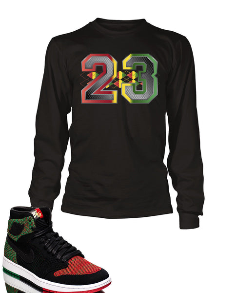 23 Graphic T Shirt to Match Retro Air Jordan 1 High Flynit BHM Shoe