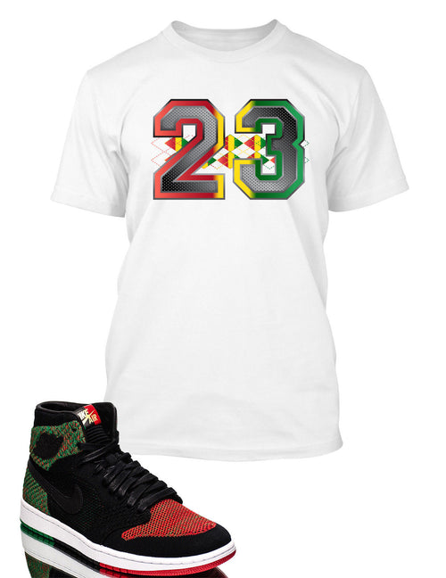 23 T Shirt to Match Retro Air Jordan 1 High Flynit BHM Shoe