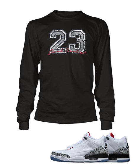 23 Tee Shirt to Match Retro Air Jordan 3 Cardinal Shoe Big and Tall Small
