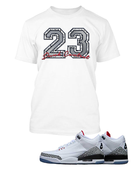 Trap All Star Graphic T Shirt to Match Retro Air Jordan 3 Black Cement Shoe