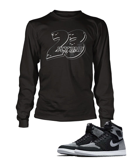 Long Sleeve Graphic T Shirt To Match Retro Air Jordan 1 High Feng Shui Shoe
