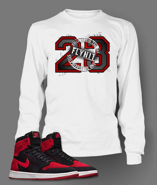 Long Sleeve Graphic 23 T-Shirt To Match Retro Air Jordan 1 Flynit Shoe