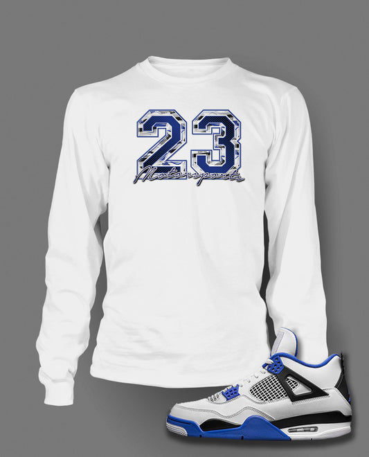 Long Sleeve Graphic 23 T-Shirt To Match Retro Air Jordan 4 Motorsports Shoe