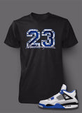 Graphic 23 T Shirt To Match Retro Air Jordan 4 Motorsports Shoe