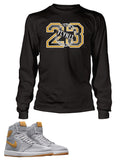 Graphic 23 T Shirt to Match Retro Air Jordan 1 Flynit Shoe