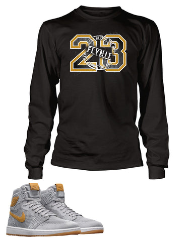 Graphic 23 T Shirt to Match Retro Air Jordan 1 Flynit Shoe