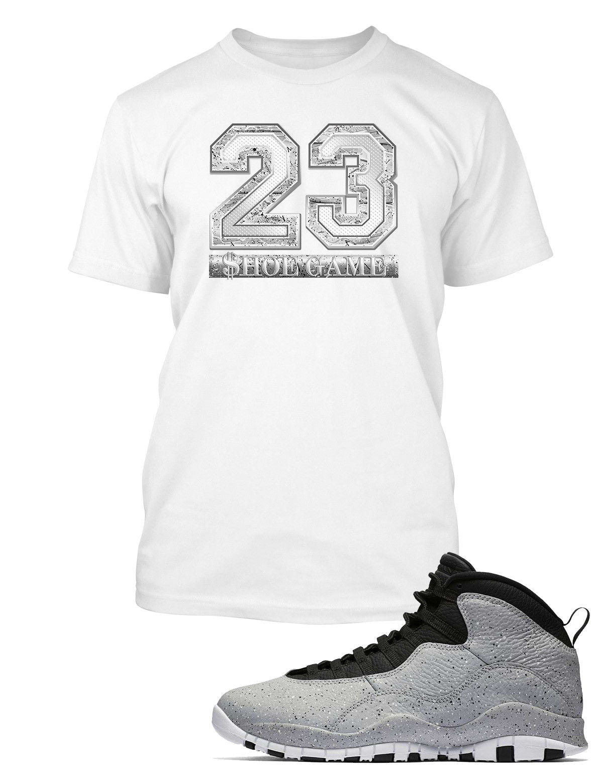 New Graphic T Shirt to Match Air Jordan 10 Retro Light Smoke Shoe