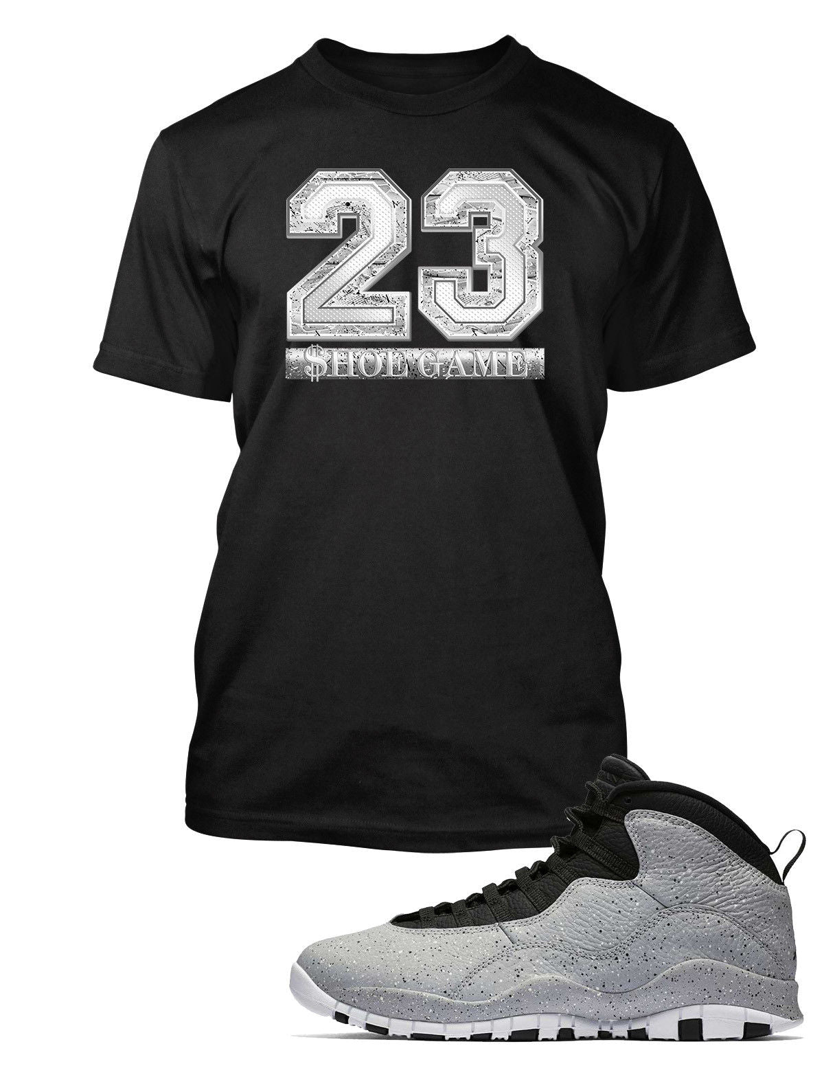 New Graphic T Shirt to Match Air Jordan 10 Retro Light Smoke Shoe