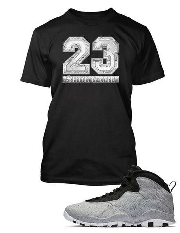 New Graphic T Shirt to Match Air Jordan 10 Retro Light Smoke Shoe