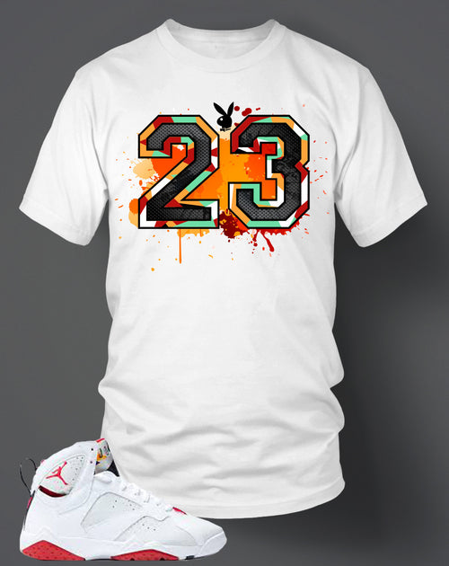 T Shirt To Match Retro Air Jordan 7 Hare - Just Sneaker Tees - 1