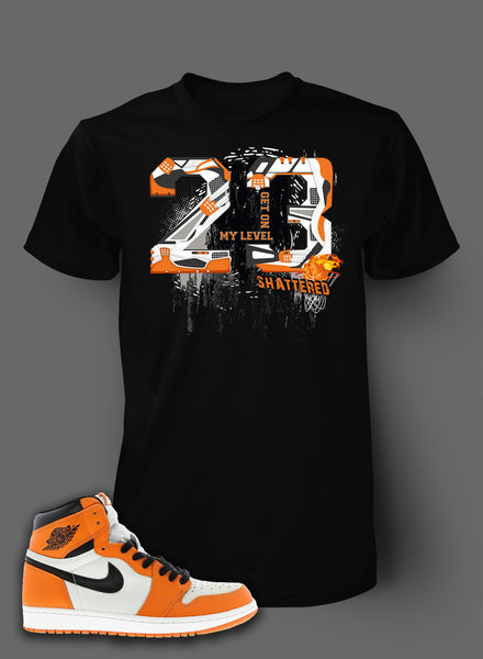 T Shirt To Match Retro Air Jordan 1 Shoe Bred Orange - Just Sneaker Tees - 1