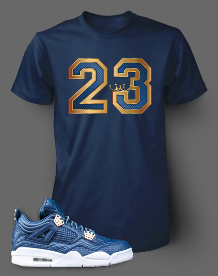 Long Sleeve Graphic T-Shirt To Match Retro Air Jordan 4 Ginger Golden Dollar Shoe