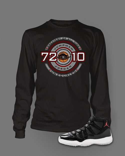 Long Sleeve T Shirt To Match Retro Air Jordan 11 Shoe 72-10 - Just Sneaker Tees - 1