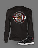 Long Sleeve T Shirt To Match Retro Air Jordan 11 Shoe 72-10 - Just Sneaker Tees - 1