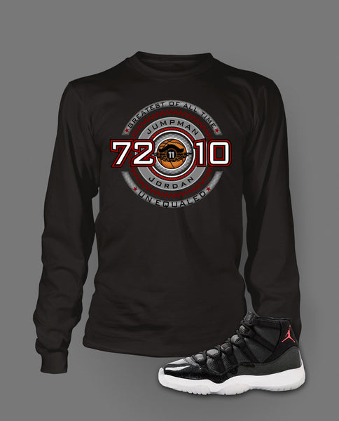 Long Sleeve T Shirt To Match Retro Air Jordan 11 Shoe 72-10 - Just Sneaker Tees - 1