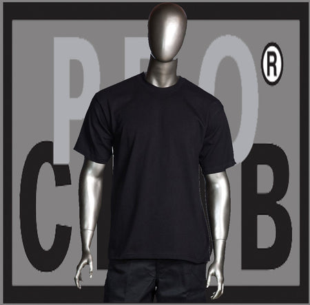 Pro Club Comfort Short Sleeve  V-Neck Black T-Shirt