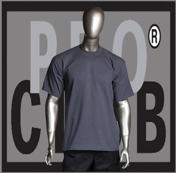 SHORT SLEEVE TEE CREW NECK Pro Club COMFORT T Shirt (Charcoal) Small to 7XL - Just Sneaker Tees