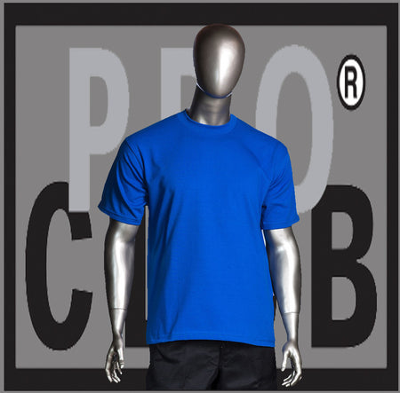 Red Short Sleeve Crew Neck Pro Club Heavyweight T Shirt