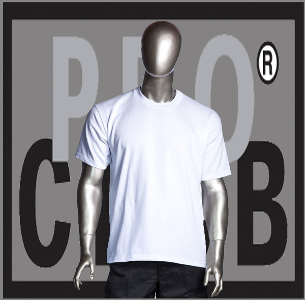 SHORT SLEEVE TEE CREW NECK Pro Club Heavyweight T Shirt (Snow White) Small to 7XL - Just Sneaker Tees - 1