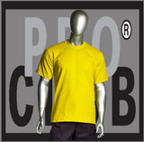 SHORT SLEEVE TEE CREW NECK Pro Club COMFORT T Shirt (Yellow) Small to 7XL - Just Sneaker Tees