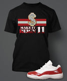 T Shirt To Match Retro Air Jordan 11 Shoe Cherry Tee - Just Sneaker Tees - 1