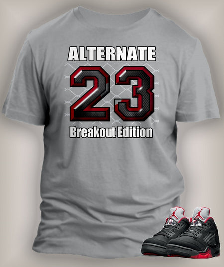 Long Sleeve Graphic T Shirt To Match Retro Air Jordan 5 Low Alternate Shoe