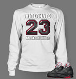Long Sleeve T Shirt To Match Retro Air Jordan 5 Shoe Breakout Alternate - Just Sneaker Tees - 2