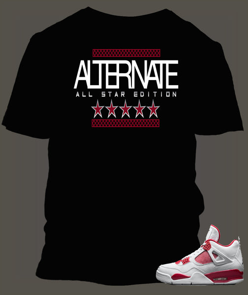 T Shirt To Match Retro Air Jordan 4 Shoe Alternate 89 Custom All Star Tee - Just Sneaker Tees - 1