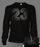 Long Sleeve Custom T-shirt To Match Retro Air Jordan 9 Anthracite - Just Sneaker Tees - 1