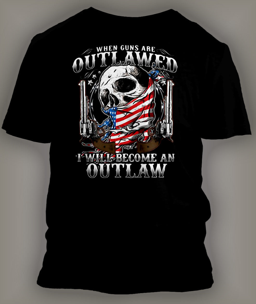 Mens T Shirt Become An Outlaw With Crest Classic Tee - Just Sneaker Tees