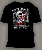 Mens T Shirt Become An Outlaw With Crest Classic Tee - Just Sneaker Tees