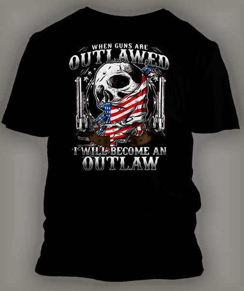 Mens T Shirt Become An Outlaw With Crest Classic Tee - Just Sneaker Tees