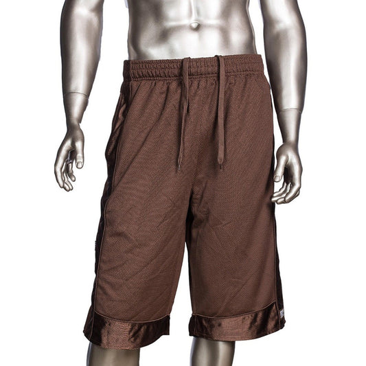 Mens Pro Club Mesh Jersey Basketball Shorts Small to 7XL Brown - Just Sneaker Tees - 1