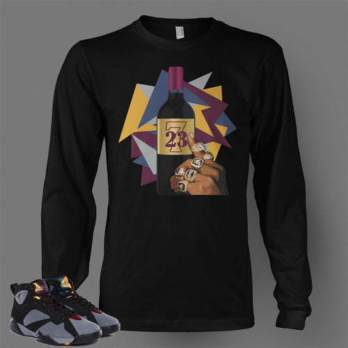 Long Sleeve T Shirt To Match Retro Air Jordan 7 Shoe Bordeaux - Just Sneaker Tees - 1
