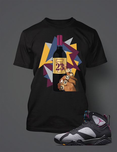 T Shirt To Match Retro Air Jordan 7 Shoe Bordeaux - Just Sneaker Tees - 1