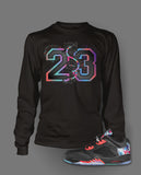 Long Sleeve Custom T-shirt To Match Retro Air Jordan 5 Low Chinese New Year - Just Sneaker Tees - 2