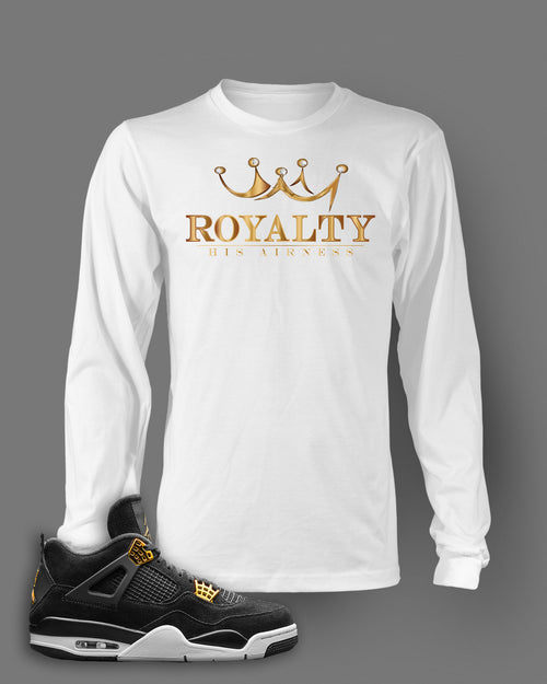 Long Sleeve Graphic Easy Money T Shirt To Match Retro Air Jordan 4 Royalty Shoe