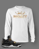 Long Sleeve Graphic Easy Money T Shirt To Match Retro Air Jordan 4 Royalty Shoe
